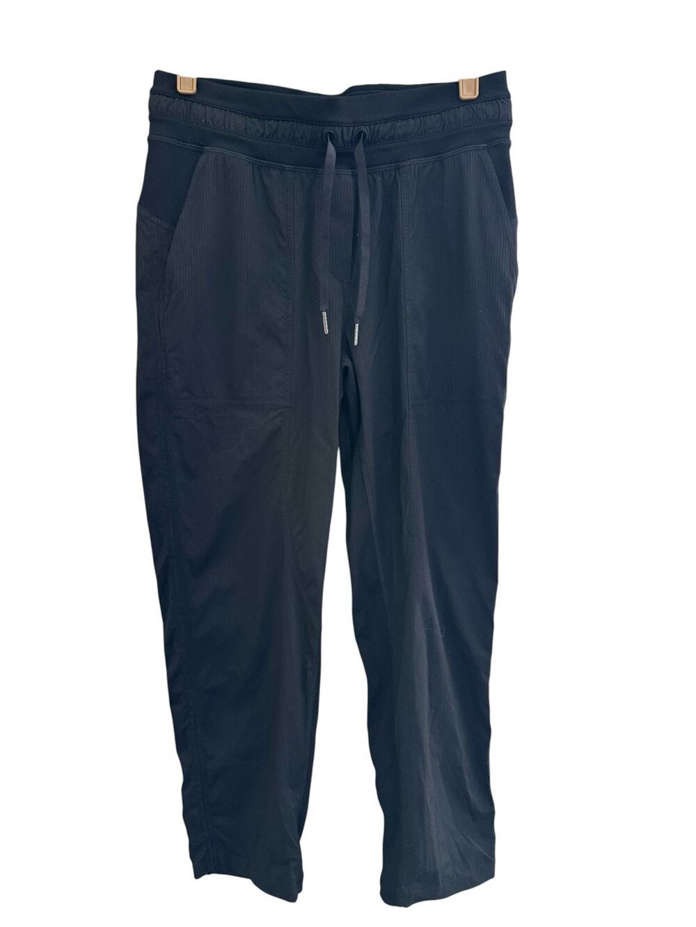 Lululemon Dance Studio Mid Rise Crop Jogger Pants 6 Black Drawstring #NE179